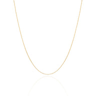 18K Gold Dipped Cable Chain Necklace - Adjustable 16-20"