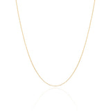 18K Gold Dipped Cable Chain Necklace - Adjustable 16-20