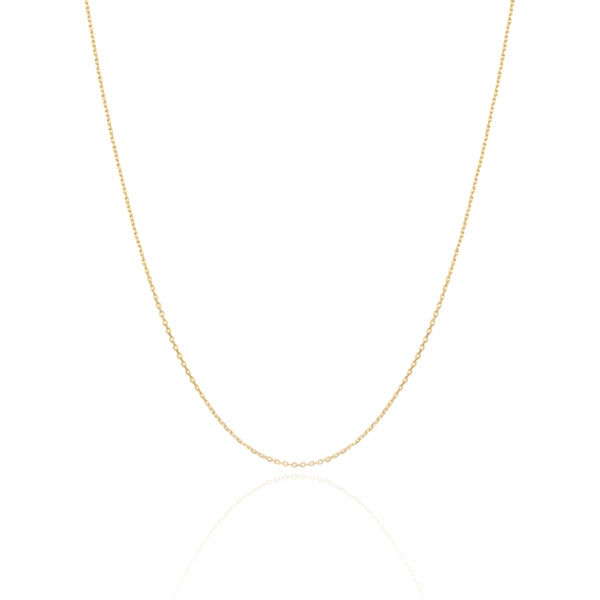 18K Gold Dipped Cable Chain Necklace - Adjustable 16-20"