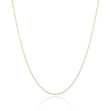 18K Gold Dipped Cable Chain Necklace - Adjustable 16-20