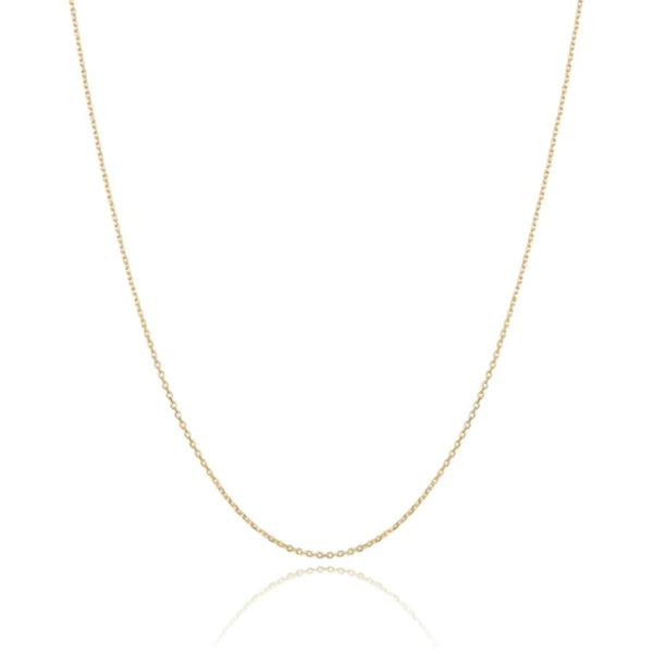 18K Gold Dipped Cable Chain Necklace - Adjustable 16-20"