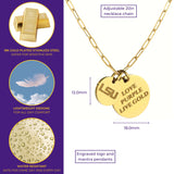 LSU Paperclip Chain Charm Necklace