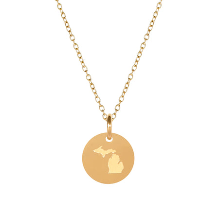 Indiana Hoosiers Coin Charm Necklace - 18K Gold Dipped