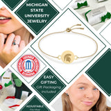 Michigan State Logo Charm Bolo Bracelet