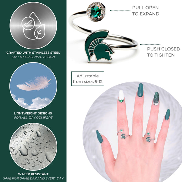 Michigan State University Spartan Ring - Adjustable