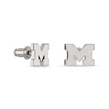 Michigan Block M Stud Earrings - Stainless Steel