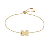 Michigan Block M Bolo Chain Bracelet - 18K Gold Dipped