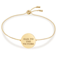 Michigan Mantra Coin Bolo Bracelet - 18K Gold Dipped