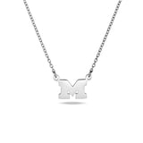 Michigan Block M Stainless Steel Necklace