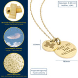 University of Michigan Double Coin Necklace - 18K Gold Dipped