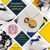 University of Michigan Double Coin Necklace - 18K Gold Dipped