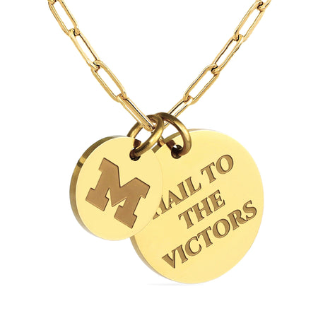 University Of Michigan Football Helmet Pendant Necklace