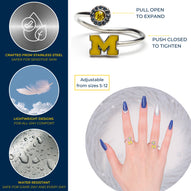 Michigan Adjustable Ring - Maize Block M