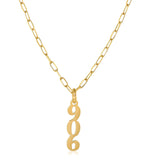 Upper Peninsula 906 Paperclip Necklace - 18K Gold Dipped