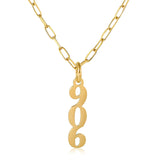 Upper Peninsula 906 Paperclip Necklace - 18K Gold Dipped