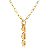 Upper Peninsula 906 Paperclip Necklace - 18K Gold Dipped