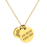 Ole Miss Coin Charm Necklace - 18K Gold Dipped