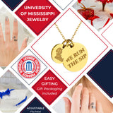 Ole Miss Coin Charm Necklace - 18K Gold Dipped