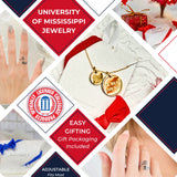 Ole Miss Coin Charm Necklace - 18K Gold Dipped