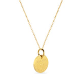 Arkansas Map Engraved Charm Necklace - 18K Gold Plate