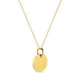 Arizona Map Engraved Charm Necklace - 18K Gold Plate