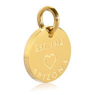 Arizona Map Engraved Charm