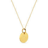 California Map Engraved Charm Necklace - 18K Gold Plate