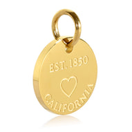 California Map Engraved Charm