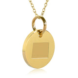 Colorado Map Engraved Charm Necklace - 18K Gold Plate