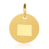 Colorado Map Engraved Charm Necklace - 18K Gold Plate