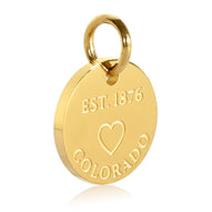 Colorado Map Engraved Charm