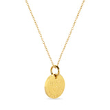 Delaware Map Engraved Charm Necklace - 18K Gold Plate