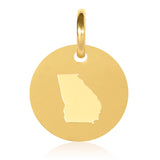 Georgia Map Engraved Charm