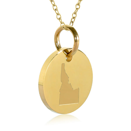 Idaho Map Engraved Charm