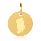 Indiana Map Engraved Charm