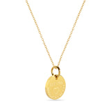 Massachusetts Map Engraved Charm Necklace - 18K Gold Plate