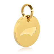 North Carolina Map Engraved Charm