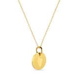 Nevada Map Engraved Charm Necklace - 18K Gold Plate