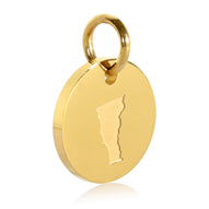 Vermont Map Engraved Charm