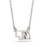 Nebraska Block N State Cutout Necklace