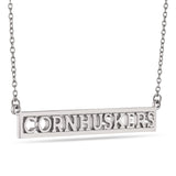 Nebraska CORNHUSKERS Script Bar Necklace