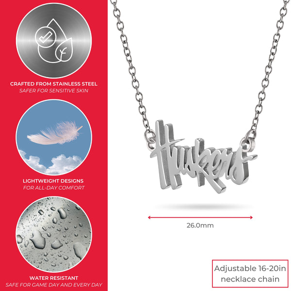 Nebraska Huskers Script Necklace