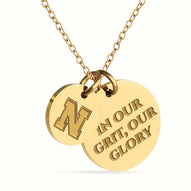 Nebraska Cornhuskers Coin Charm Necklace - 18K Gold Dipped