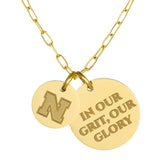 Nebraska Paperclip Chain Charm Necklace