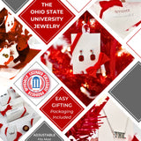 Ohio State Block O Crystal Drop Earrings