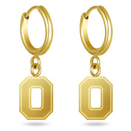 Ohio State Block O Huggie Hoops - Gold Finish