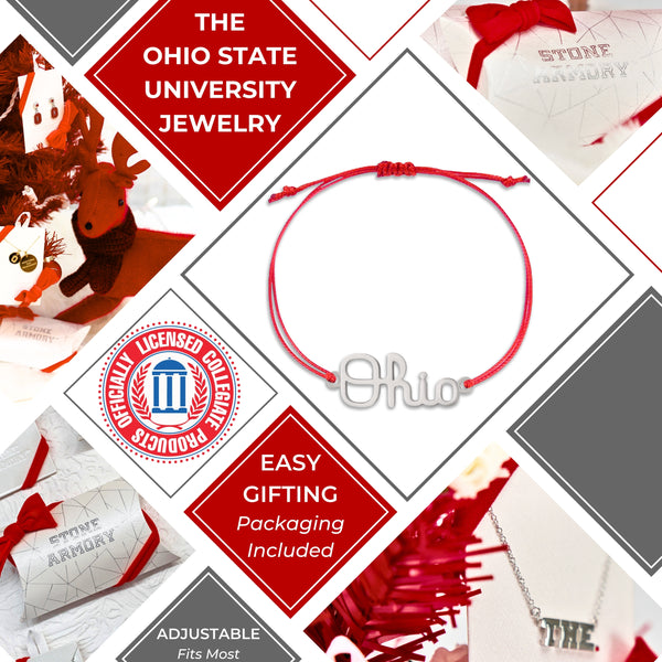 Ohio State Script Ohio Cord Bracelet