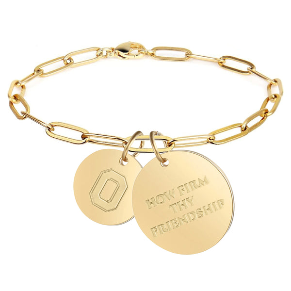 Ohio State Coin Charm Bracelet - 18K Gold Dipped