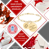 Ohio State Coin Charm Bracelet - 18K Gold Dipped