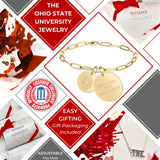 Ohio State Coin Charm Bracelet - 18K Gold Dipped